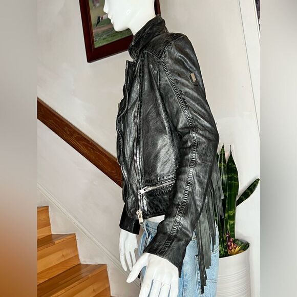 Mauritius Zoe RF Leather Jacket, Black - Picture 10 of 13